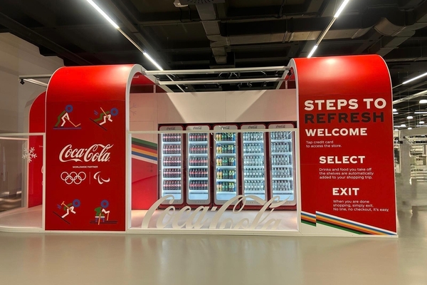 Kiosk Coca-Cola a Milano in occasione dei Giochi Olimpici Invernali 2026